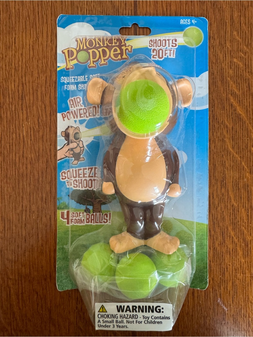 Monkey Popper Squeezable Soft Foam Squeeze Ball Shooter NWT Hog Wild Toy